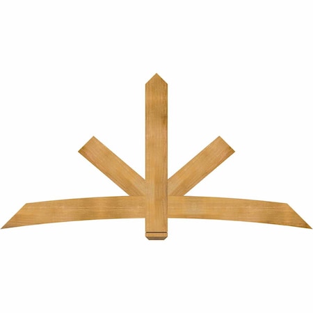 Ekena Millwork Alberta Rough Sawn Timber Gable Bracket, Western Red Cedar, 84"W x 42"H x 2"D x 6"F, 12/12 Pitch GBW084X42X0206ALB00RWR